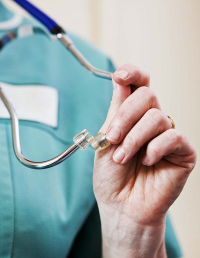 Nurse with stethoscope